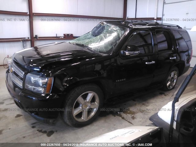 1GNSKBE02CR101989 - 2012 CHEVROLET TAHOE K1500 LT BLACK photo 2