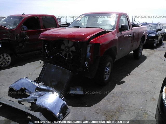 1GC0CVCGXDF196240 - 2013 CHEVROLET SILVERADO C2500 HEAVY DUTY RED photo 2
