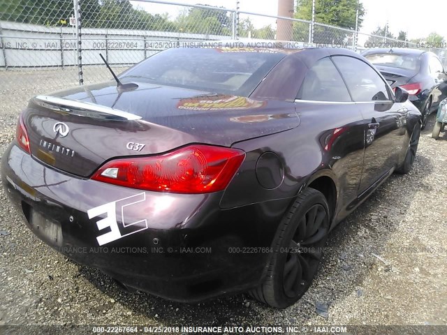 JN1CV6FE3AM353804 - 2010 INFINITI G37 SPORT PURPLE photo 4