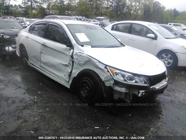 1HGCR2F66GA044410 - 2016 HONDA ACCORD SPORT WHITE photo 1