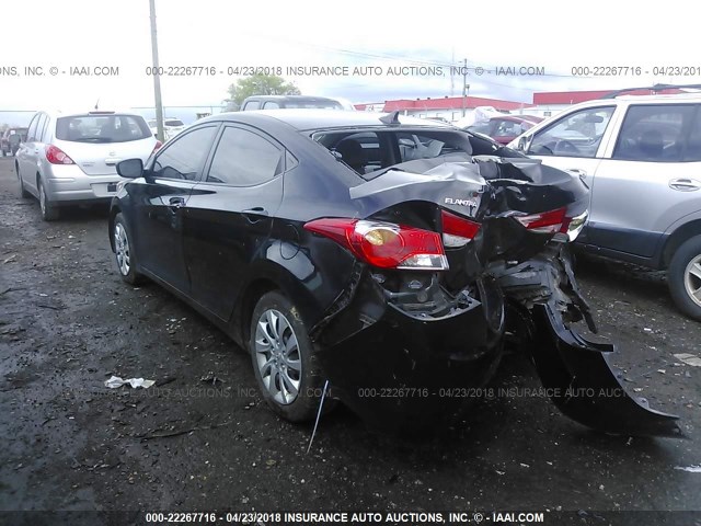 5NPDH4AE8BH036374 - 2011 HYUNDAI ELANTRA GLS/LIMITED BLACK photo 3