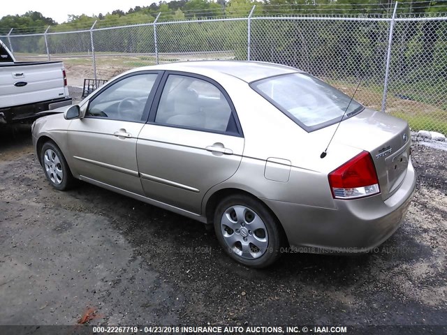 KNAFE121775486386 - 2007 KIA SPECTRA EX/LX GOLD photo 3