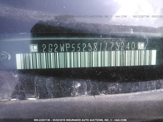 2G2WP552381173240 - 2008 PONTIAC GRAND PRIX Gümüş foto 9