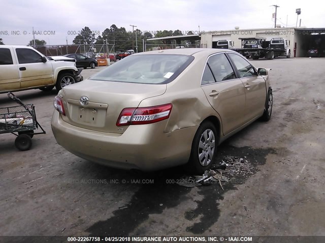 4T1BF3EK6BU609734 - 2011 TOYOTA CAMRY SE/LE/XLE GOLD photo 4