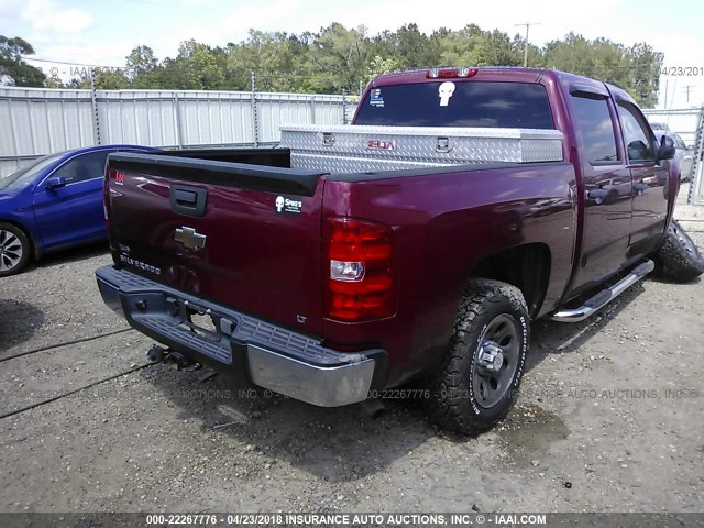 2GCEC13C571579350 - 2007 CHEVROLET SILVERADO C1500 CREW CAB RED photo 4