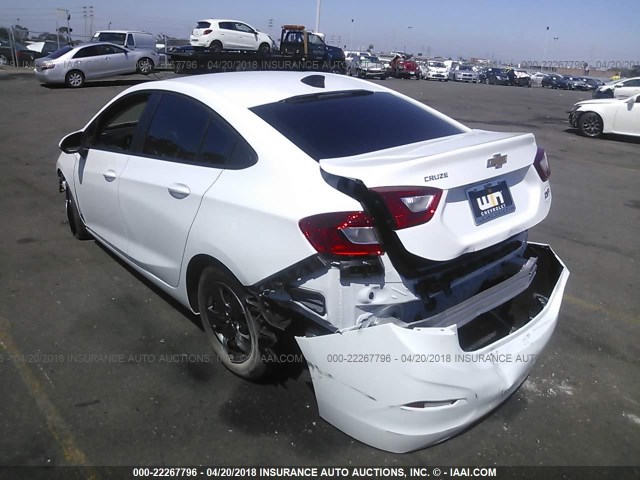 1G1BC5SM7J7176140 - 2018 CHEVROLET CRUZE LS WHITE photo 3