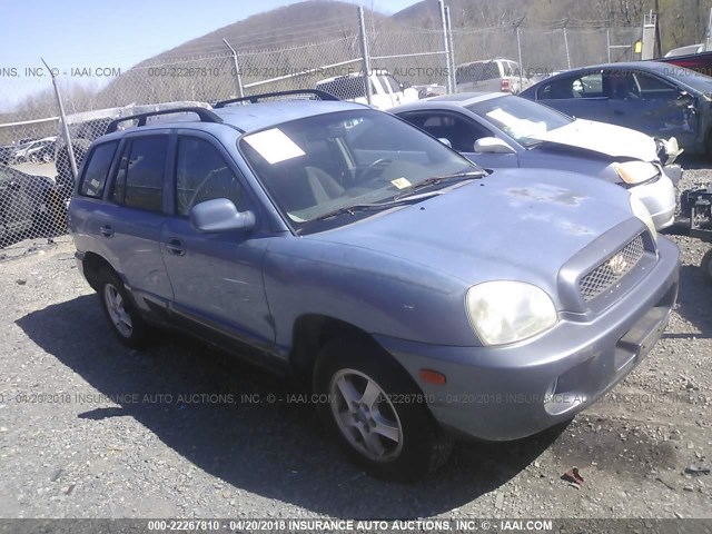 KM8SC83D51U043168 - 2001 HYUNDAI SANTA FE GLS/LX BLUE photo 1