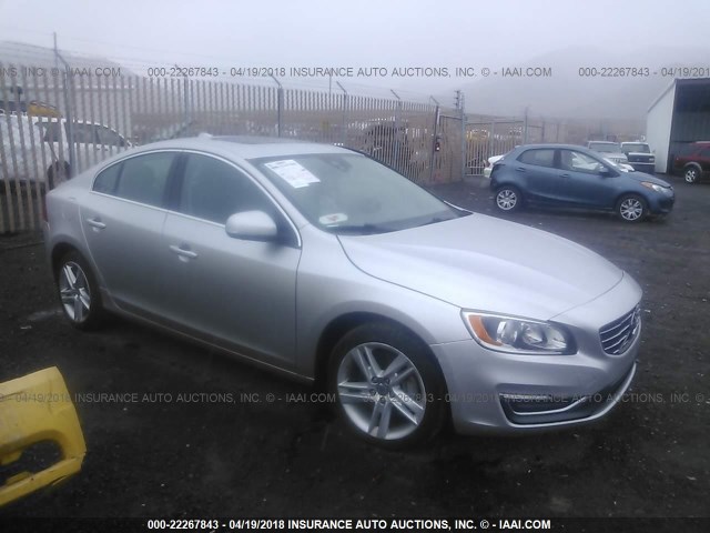 YV1612TB0F1308847 - 2015 VOLVO S60 PREMIER SILVER photo 1