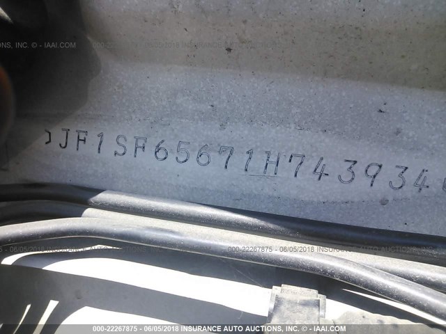 JF1SF65671H743934 - 2001 SUBARU FORESTER S თეთრი ფოტო 9