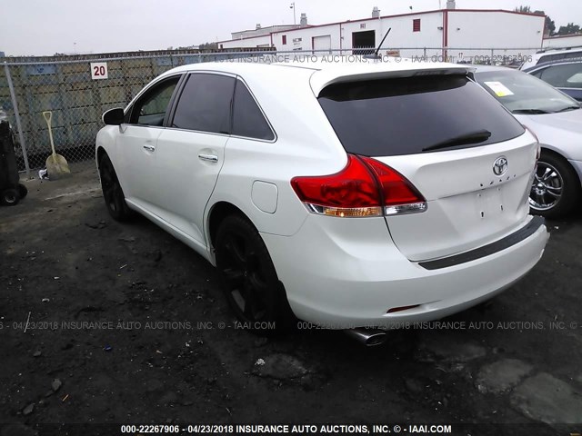 4T3ZK11A09U002595 - 2009 TOYOTA VENZA WHITE photo 3