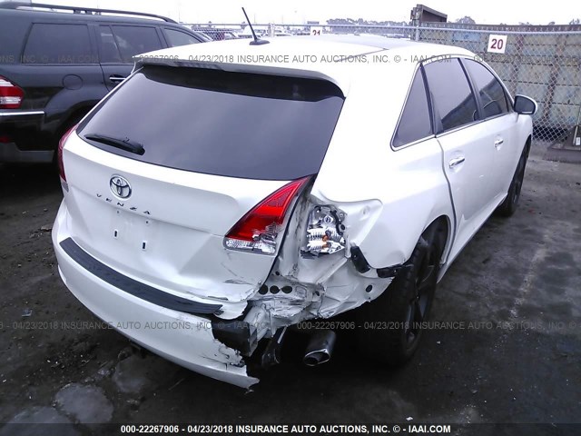 4T3ZK11A09U002595 - 2009 TOYOTA VENZA WHITE photo 4