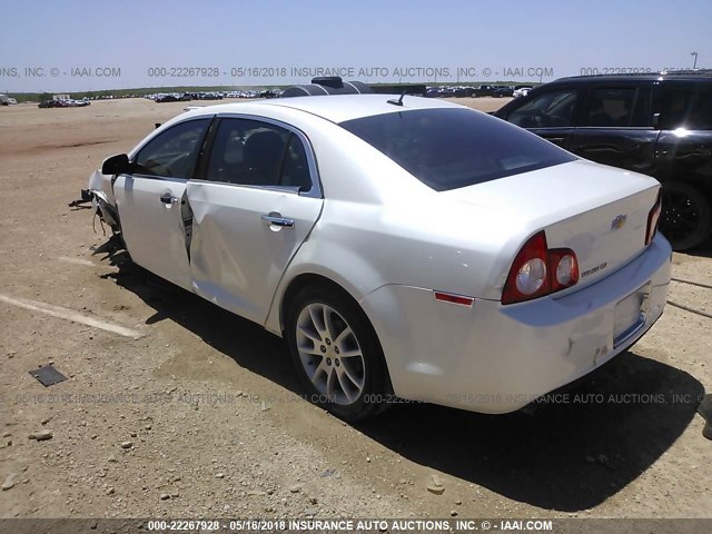 1G1ZE5E74BF390377 - 2011 CHEVROLET MALIBU LTZ WHITE photo 3
