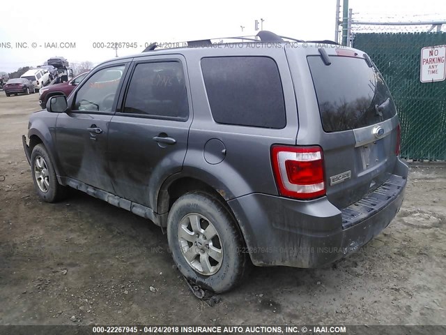 1FMCU0E70AKC83086 - 2010 FORD ESCAPE LIMITED GRAY photo 3