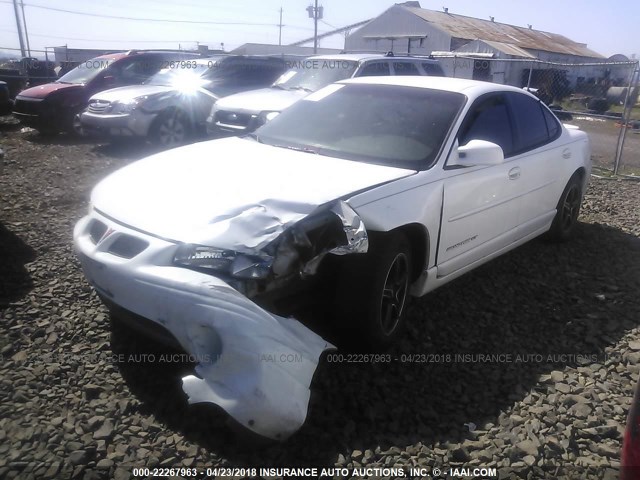 1G2WP52K41F171306 - 2001 PONTIAC GRAND PRIX GT WHITE photo 2