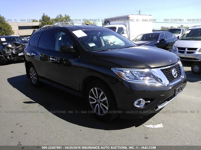 5N1AR2MN0FC606073 - 2015 NISSAN PATHFINDER S/SV/SL/PLATINUM 灰色 照片 1