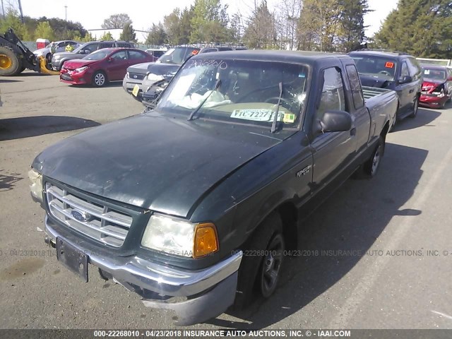 1FTYR14V82TA68648 - 2002 FORD RANGER SUPER CAB GREEN photo 2