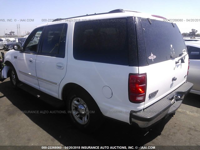 1FMRU15L91LB69871 - 2001 FORD EXPEDITION XLT WHITE photo 3