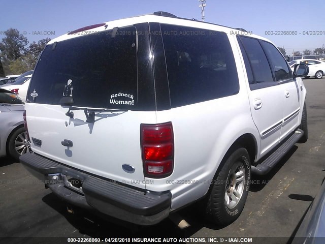 1FMRU15L91LB69871 - 2001 FORD EXPEDITION XLT WHITE photo 4