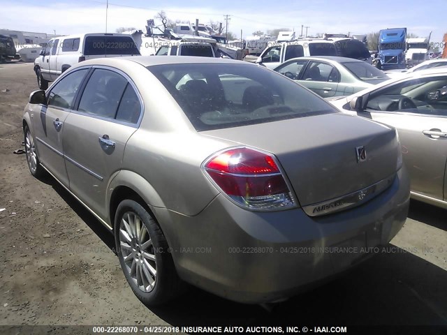 1G8ZV57768F125564 - 2008 SATURN AURA XR BEIGE photo 3