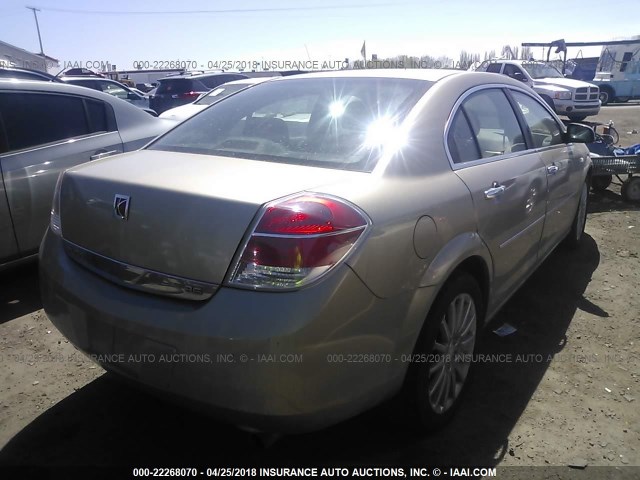 1G8ZV57768F125564 - 2008 SATURN AURA XR BEIGE photo 4