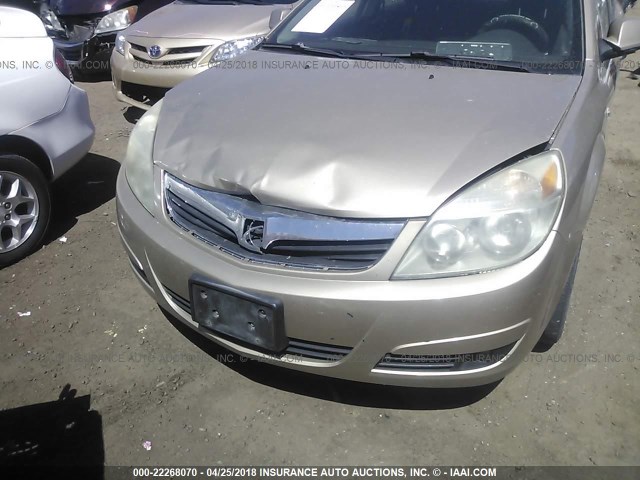 1G8ZV57768F125564 - 2008 SATURN AURA XR BEIGE photo 6