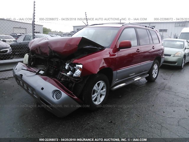 JTEGF21A930110674 - 2003 TOYOTA HIGHLANDER LIMITED RED photo 2