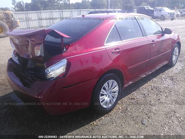 4T4BF3EK3AR012738 - 2010 TOYOTA CAMRY SE/LE/XLE RED photo 4