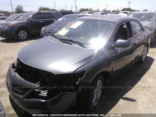 2T1BU4EE8CC824640 - 2012 TOYOTA COROLLA S/LE GRAY photo 2