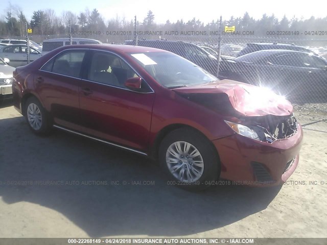 4T4BF1FK6ER356959 - 2014 TOYOTA CAMRY L/SE/LE/XLE RED photo 1
