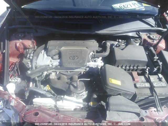 4T4BF1FK6ER356959 - 2014 TOYOTA CAMRY L/SE/LE/XLE RED photo 10