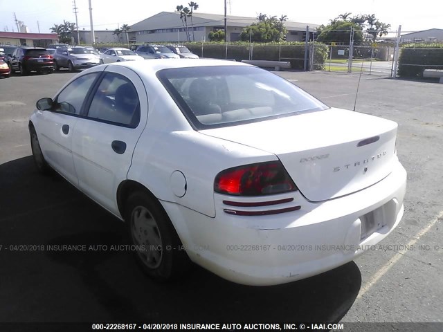 1B3EL36X14N277673 - 2004 DODGE STRATUS SE WHITE photo 3