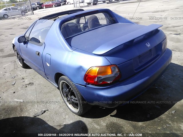 JHMEG1144RS000754 - 1994 HONDA CIVIC DEL SOL S BLUE photo 3