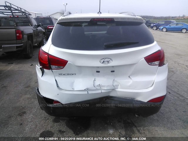 KM8JU3AG0EU859526 - 2014 HYUNDAI Tucson GLS/LIMITED/SE WHITE photo 6