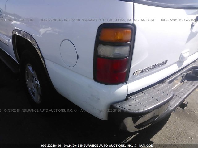 1GNFK16T54J132741 - 2004 CHEVROLET SUBURBAN K1500 WHITE photo 6