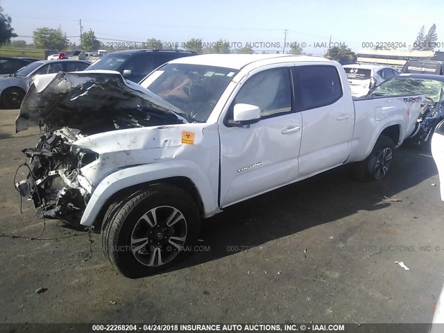 3TMDZ5BNXHM019094 - 2017 TOYOTA TACOMA DBL CAB/SR5/TRD SPORT/OR WHITE photo 2