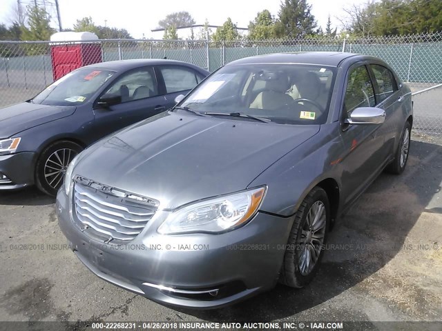 1C3CCBCG3CN120413 - 2012 CHRYSLER 200 LIMITED GRAY photo 2