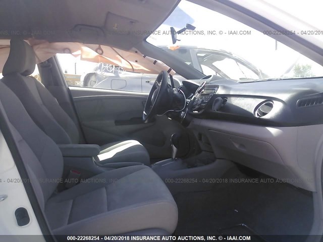 JHMZE2H57BS011393 - 2011 HONDA INSIGHT LX WHITE photo 5