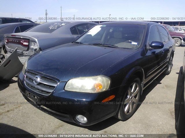 JN1DA31A33T406397 - 2003 NISSAN MAXIMA GLE/SE BLUE photo 2