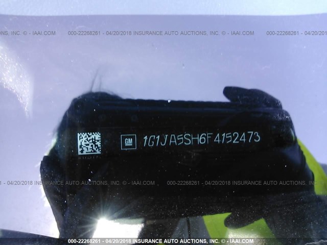 1G1JA5SH6F4152473 - 2015 CHEVROLET SONIC LS 灰色 照片 9