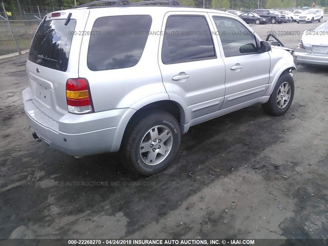 1FMCU04195KA10330 - 2005 FORD ESCAPE LIMITED SILVER photo 4