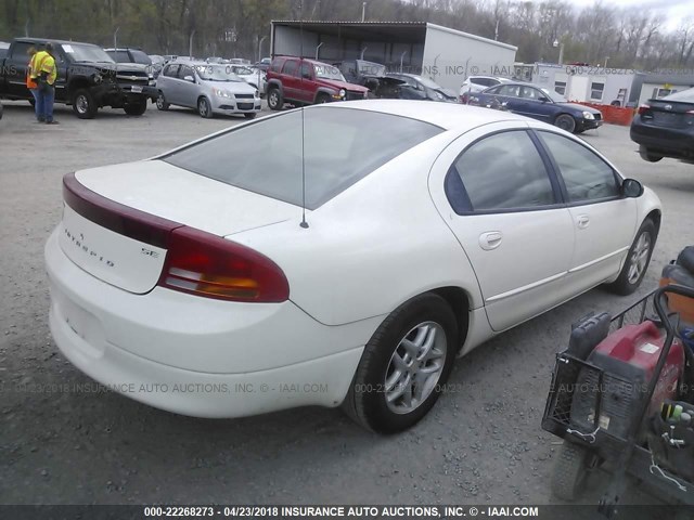 2B3HD46R42H161309 - 2002 DODGE INTREPID SE WHITE photo 4