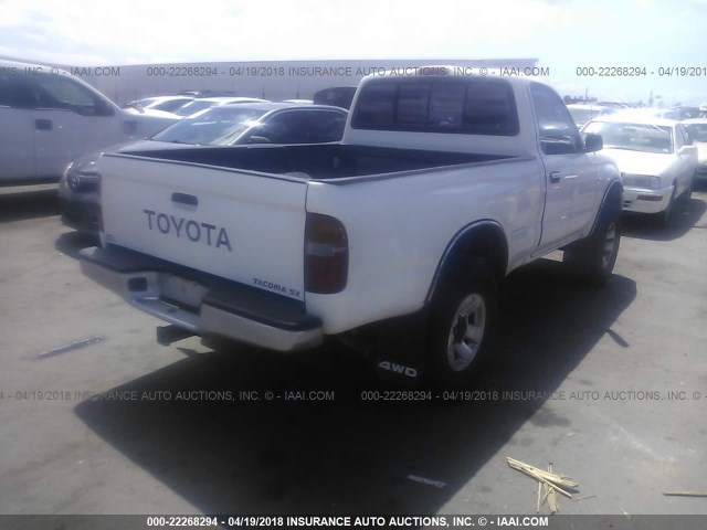 4TAPN62N6VZ290920 - 1997 TOYOTA TACOMA WHITE photo 4