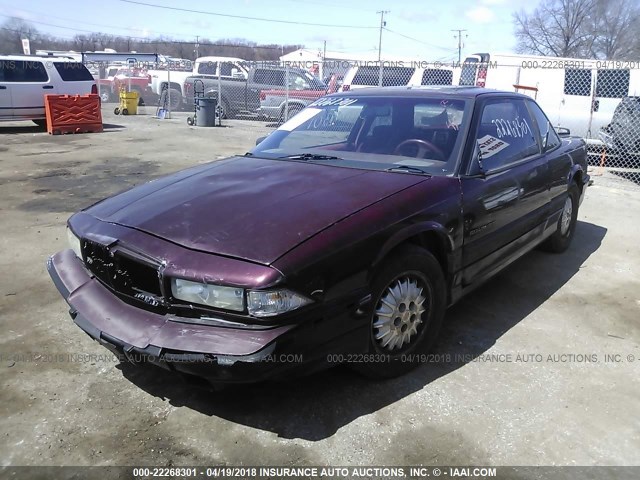 2G4WF14L7N1491578 - 1992 BUICK REGAL GRAN SPORT MAROON photo 2