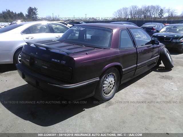 2G4WF14L7N1491578 - 1992 BUICK REGAL GRAN SPORT MAROON photo 4