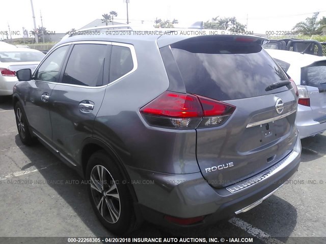 5N1AT2MT8HC884285 - 2017 NISSAN ROGUE S/SL GRAY photo 3