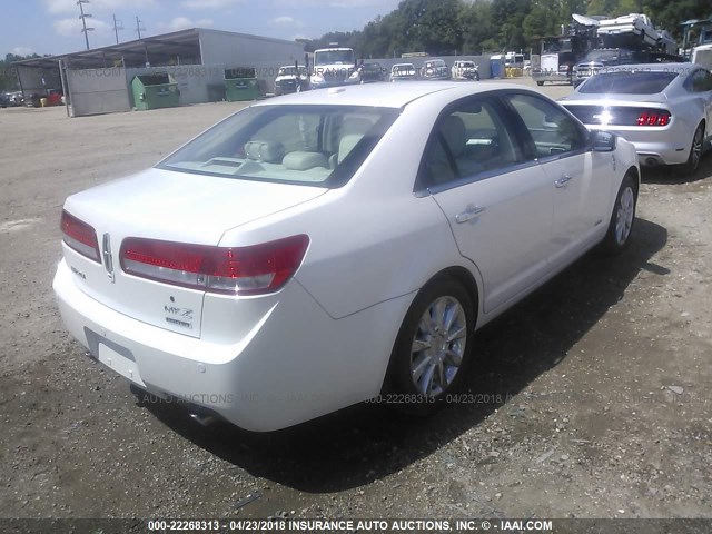 3LNDL2L30CR823361 - 2012 LINCOLN MKZ HYBRID WHITE photo 4