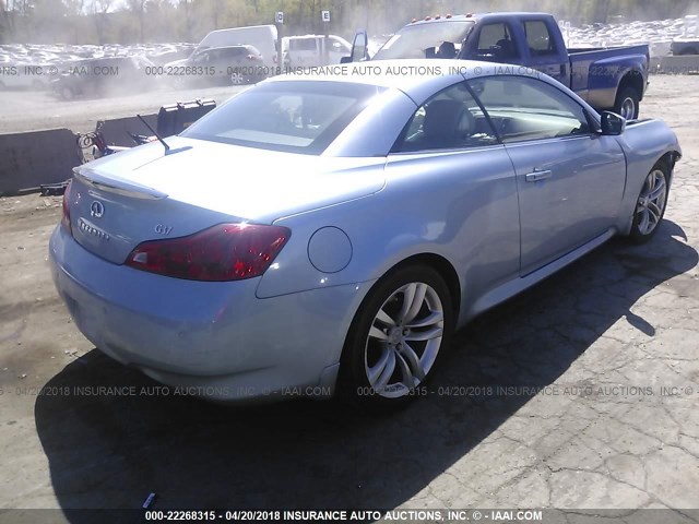 JN1CV6FE6AM350427 - 2010 INFINITI G37 SPORT BLUE photo 4