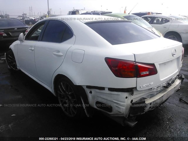 JTHBE262365005167 - 2006 LEXUS IS 350 WHITE photo 3