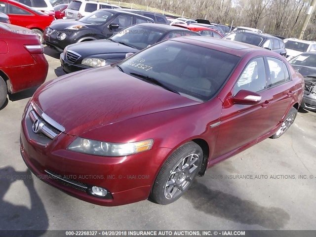 19UUA76588A034124 - 2008 ACURA TL TYPE S RED photo 2