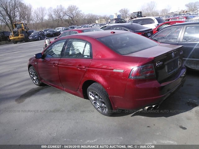 19UUA76588A034124 - 2008 ACURA TL TYPE S RED photo 3